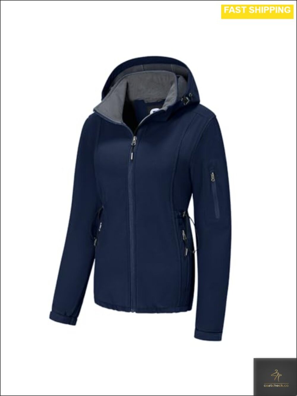 Women's Softshell Jacket Waterproof Lightweight Fleece Lined Windbreaker
